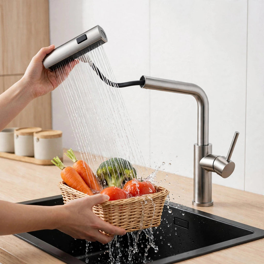 11008Q 3-Mode Pull-Down Kitchen Faucet – Brushed Nickel