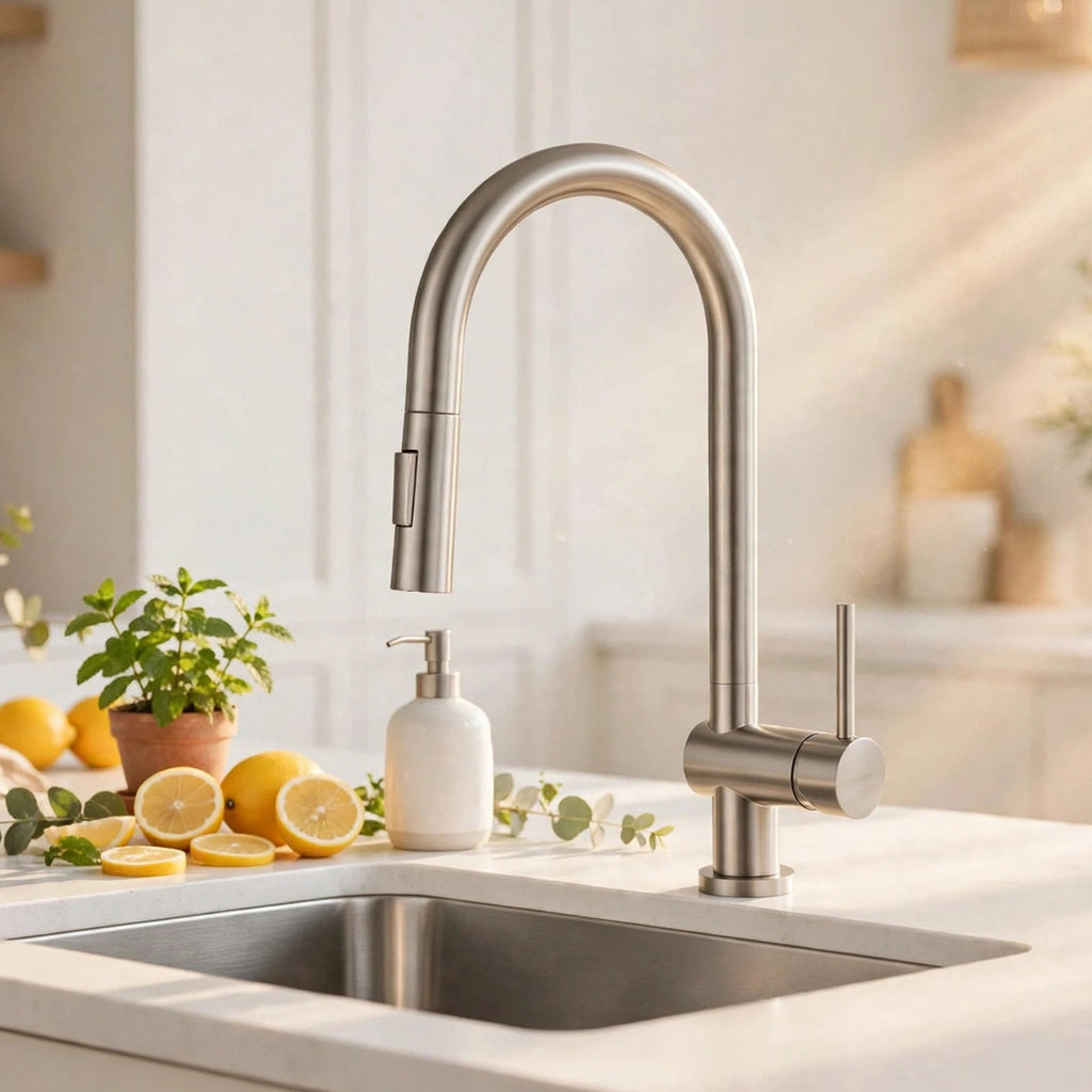 1508Q Pull-Down Kitchen Faucet – Brushed Nickel