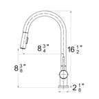 1508Q Pull-Down Kitchen Faucet – Brushed Nickel