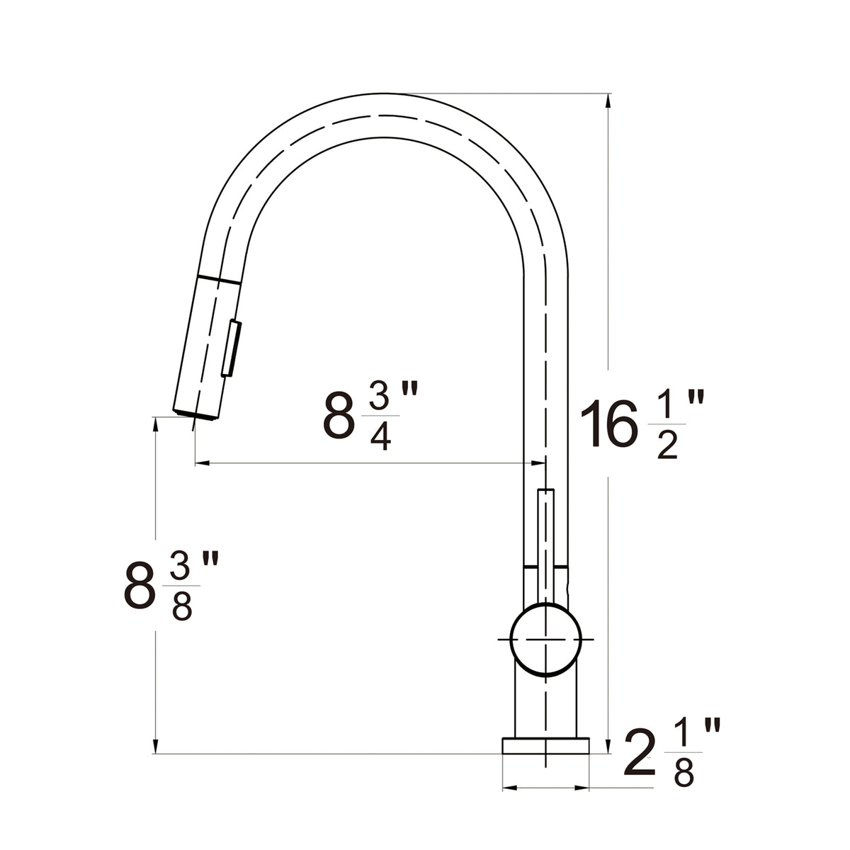 1508Q Pull-Down Kitchen Faucet – Brushed Nickel