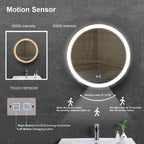 30C LED Anti-Fog Bathroom Mirror